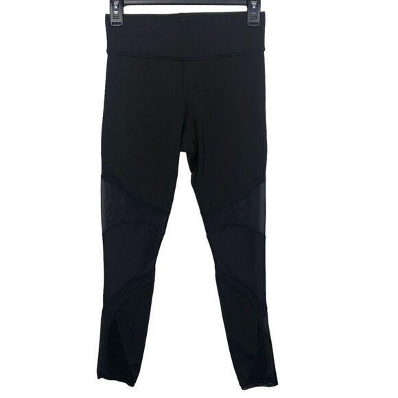 Michi Black Mesh Panel Activewear Leggings Womens Size Small - Picture 1 of 9